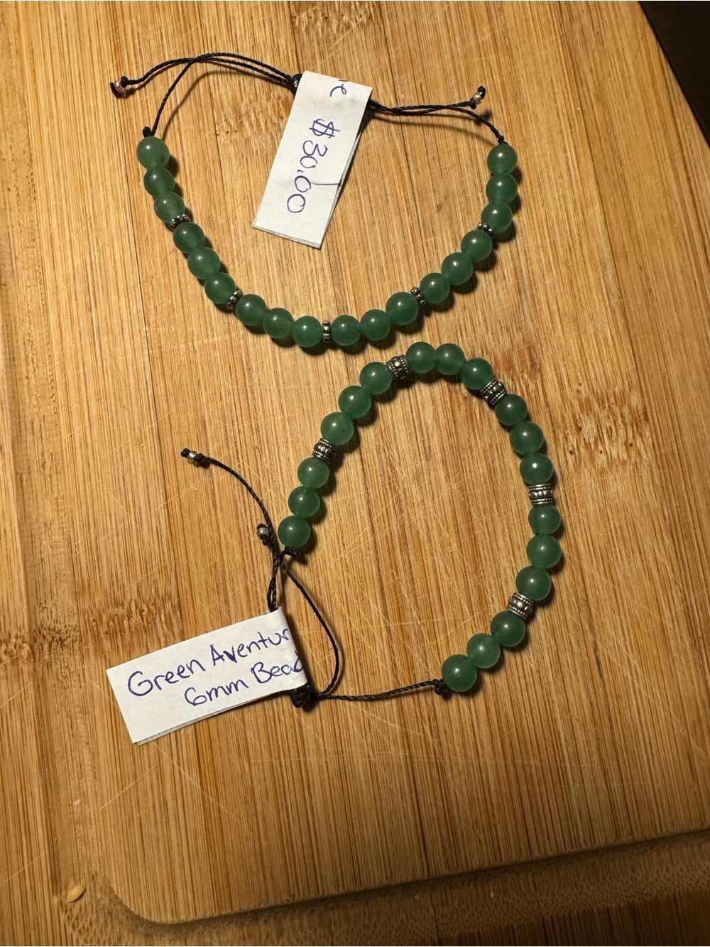 Crystal Green Aventurine Beaded Bracelet - Adjustable Green Women's Bracelet